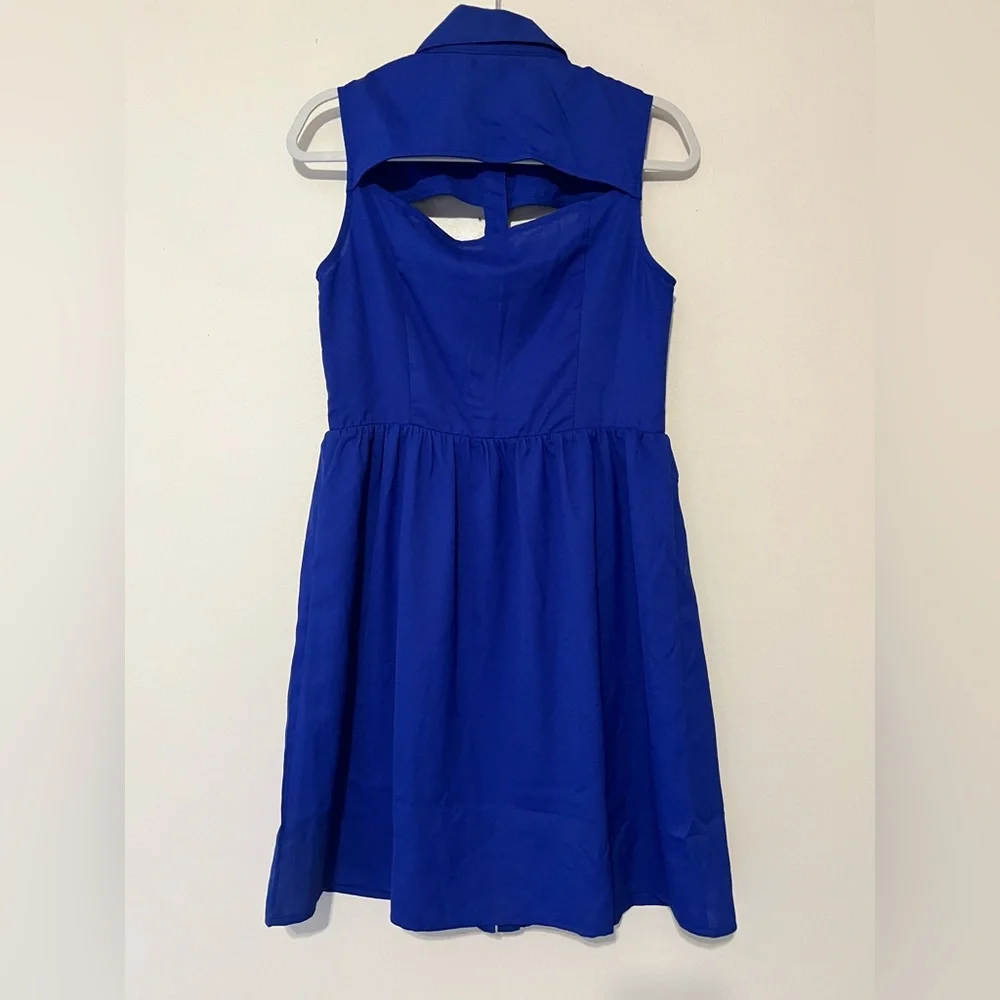 ModCloth Blue Button- Up Dress - Picture 2 of 4